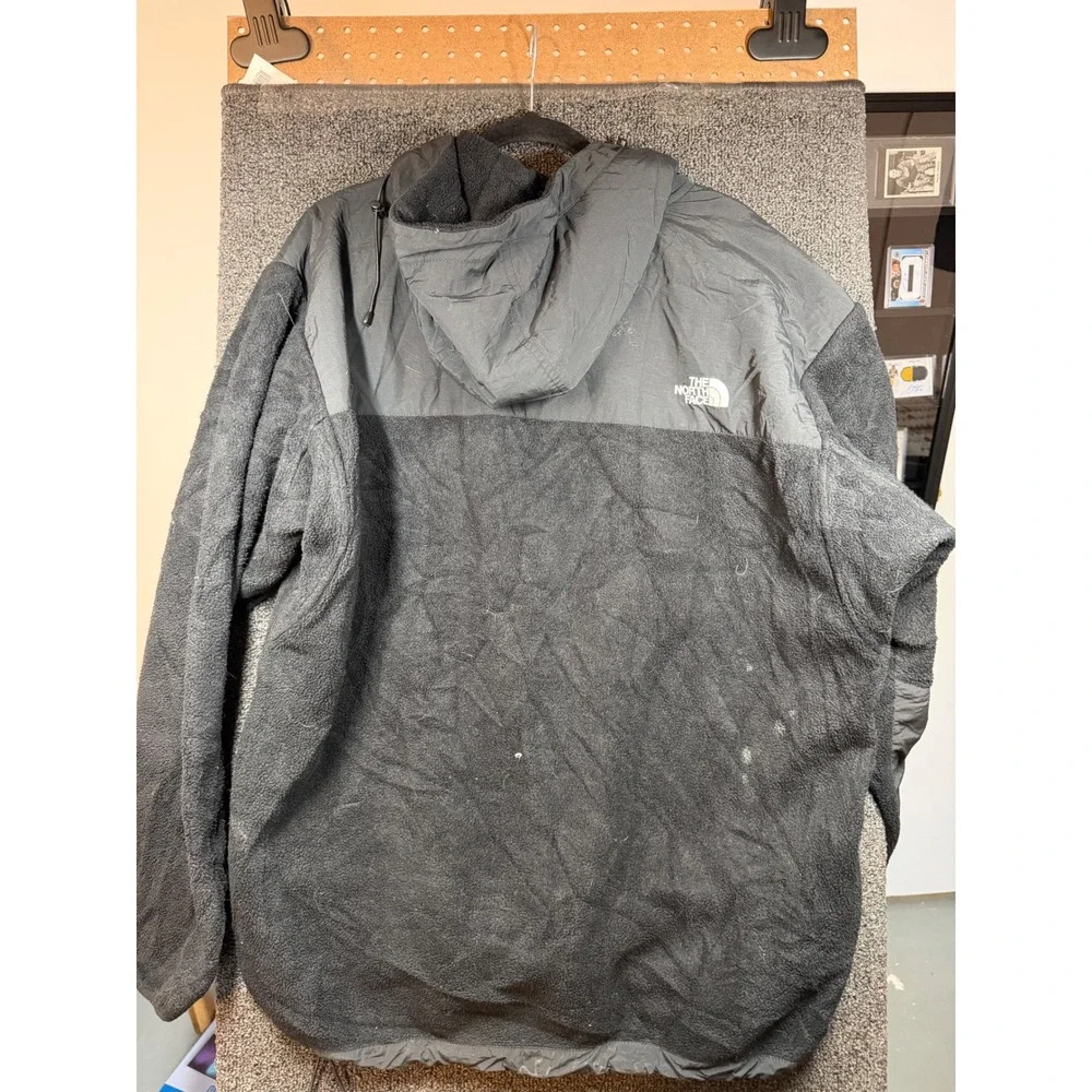 The North Face Denali Fleece Jacket Mens XL Black Hooded Full Zip Coat
